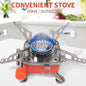 Mini portable camping stove with 2800W burner and windproof design